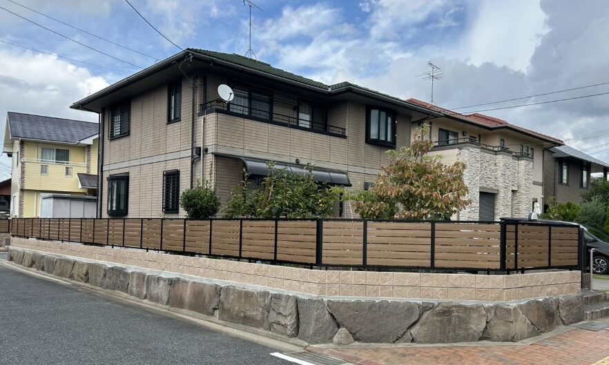 Ｔ様邸　植え込み伐採＆ブロック・フェンス取付工事