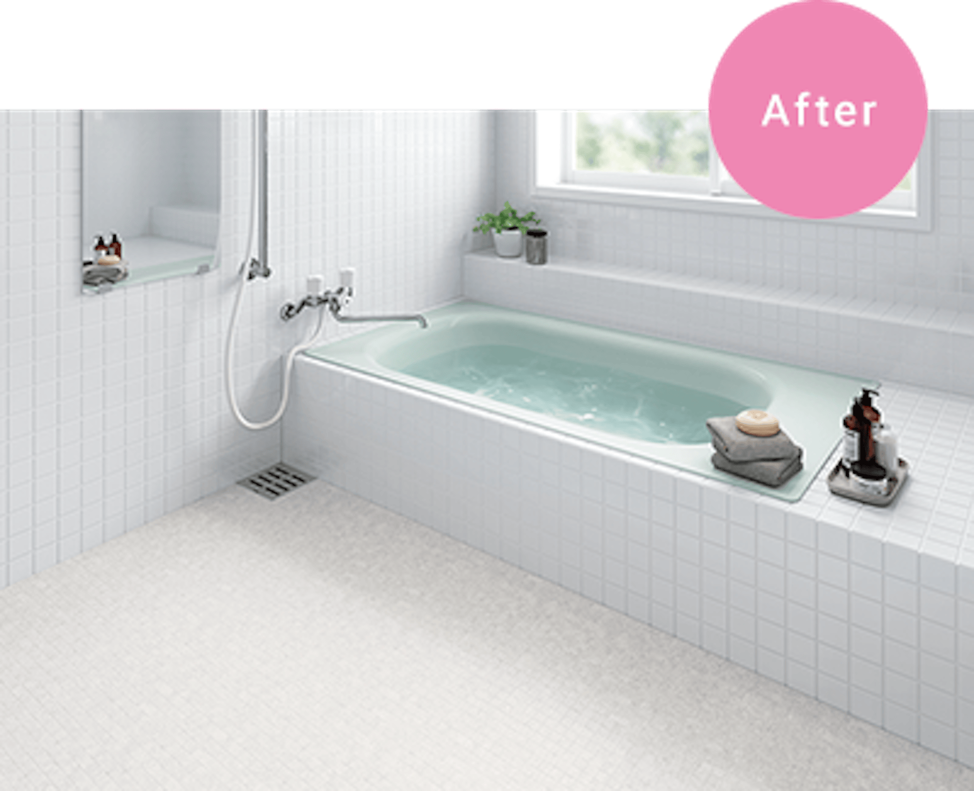 浴室シートでリフォームしたイメージ